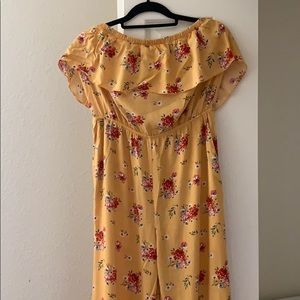 Floral tube‎ jumpsuit/romper